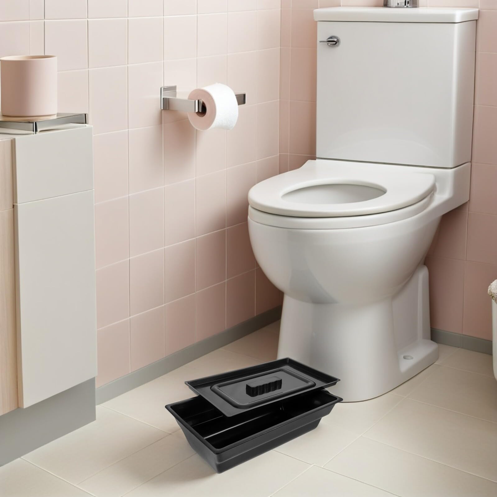 Veemoon Baño para Ancianos Portátil de Noche Cuñas Cómodas para Hombres Mayores Silla de Ruedas para Cuidado y Recuperación
