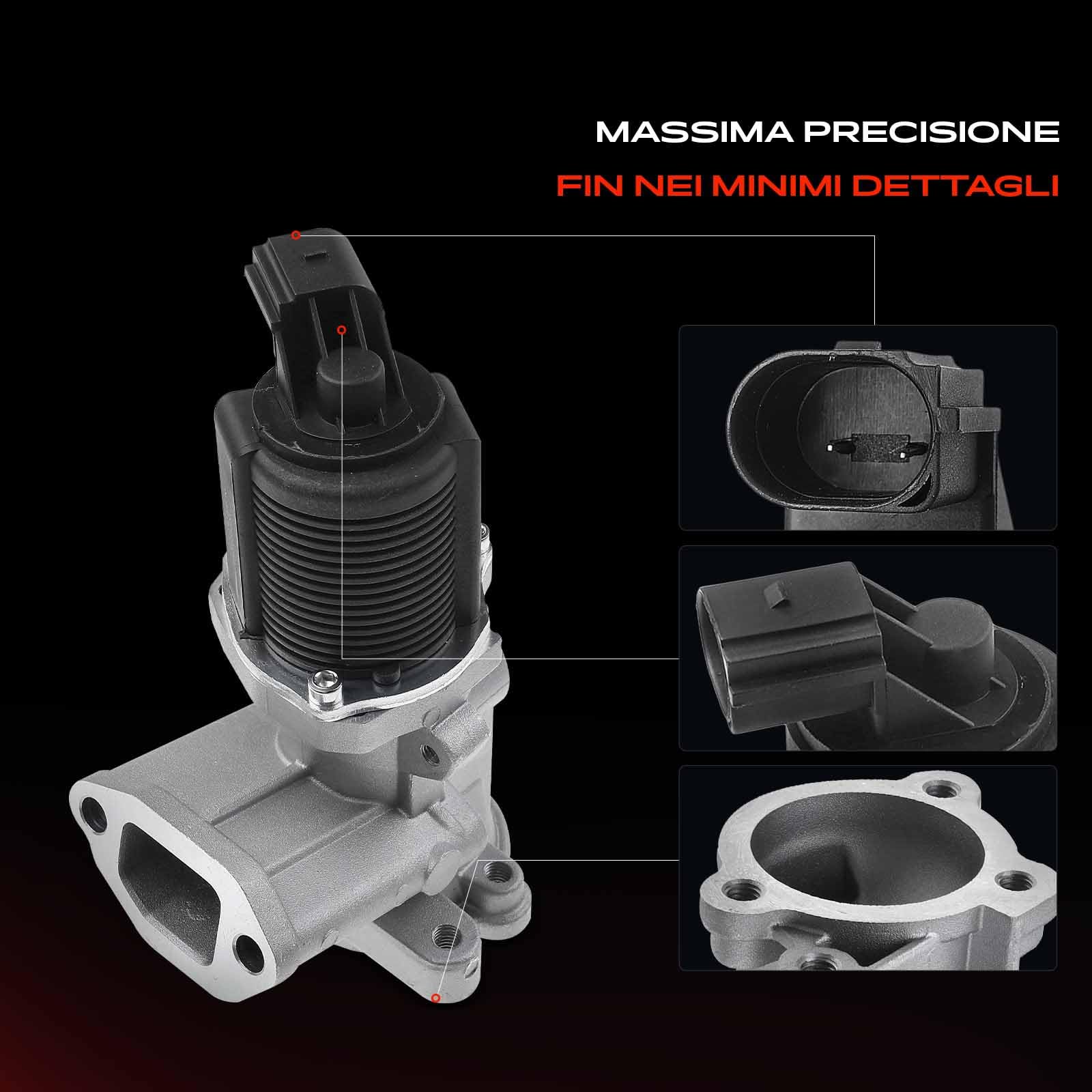 Frankberg Valvola EGR Compatibile con Punto Evo 199 1.3 D MultiJet Musa 350 1.3 D MultiJet Linea 110 323 1.3 D MultiJet Ypsilon 843 1.3 D MultiJet Idea 350 1.3 D MultiJet 7.00020.40.0,55219502
