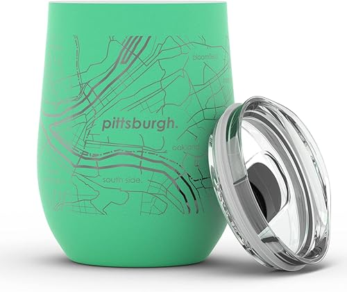 Vista 1080 de Well Told Lexington Kentucky Map - Vaso de vino aislado con grabado de mapa de Kentucky, taza de acero inoxidable grabada (12 onzas, verde domingo)