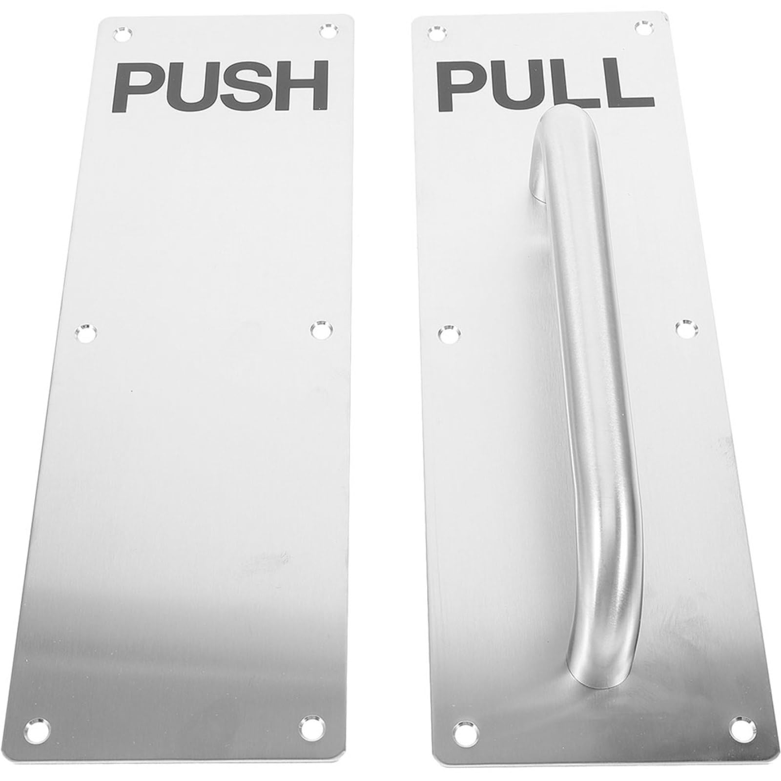 Poignée push-pull haute résistance avec plaque de sécurité pour porte coupe-feu