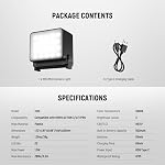NEEWER Basics M20 Magnétique LED Lumière de la caméra compatible avec DJI OSMO Nano Action 3 4 5 Pro Cage NEEWER AC009 PRO Poche 3 Accessoires Adaptateur d'extension, en plastique Mini Remplir la pièce jointe à la lumière 5600K CRI95+