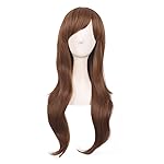 MapofBeauty 28 Inch/70 cm Women Side Bangs Long Curly Hair Cosplay Wig (Light Brown)
