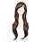 MapofBeauty 28 Inch/70 cm Women Side Bangs Long Curly Hair Cosplay Wig (Light Brown)