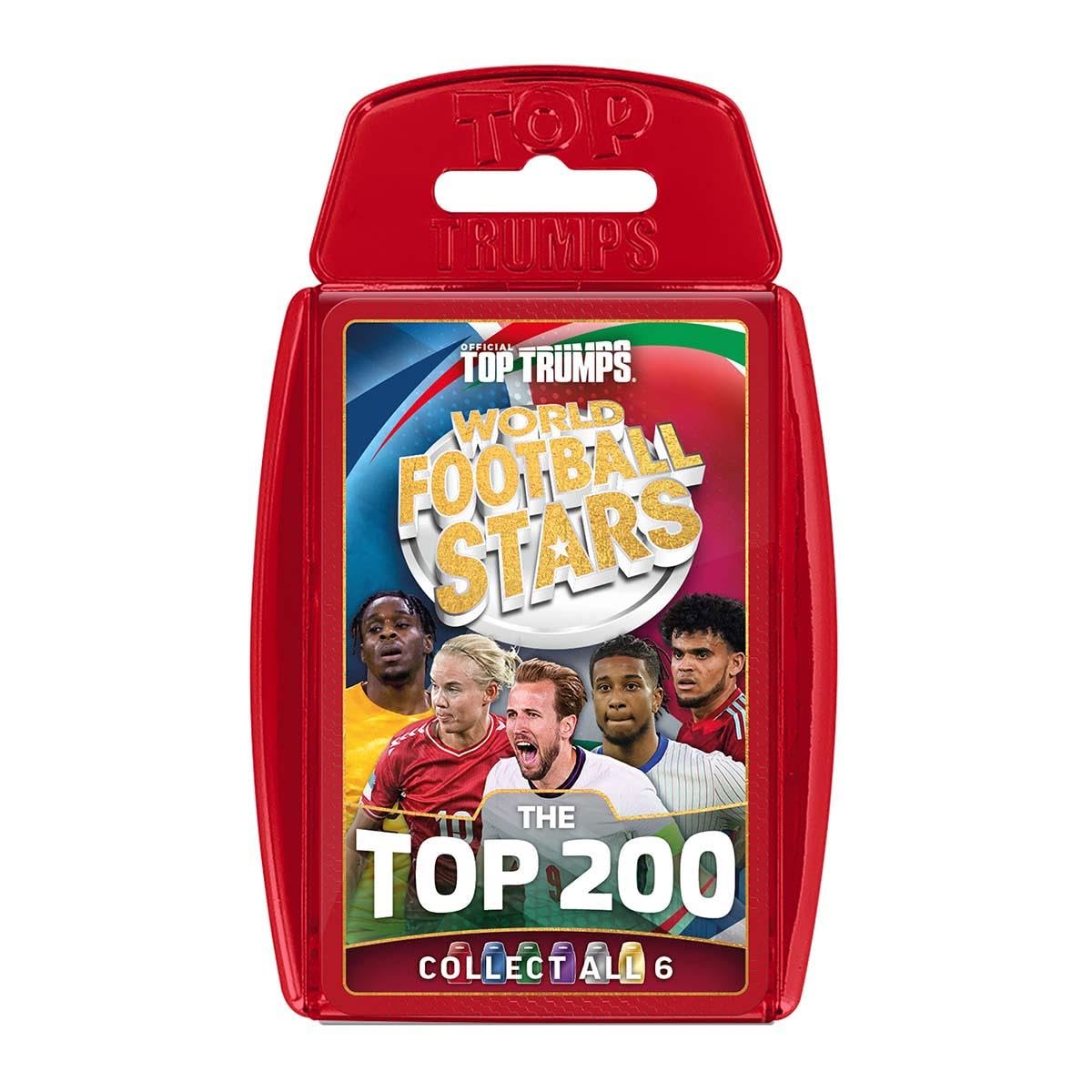 Top Trumps World Football Stars Top 200 Card Game - Chrome Red Pack