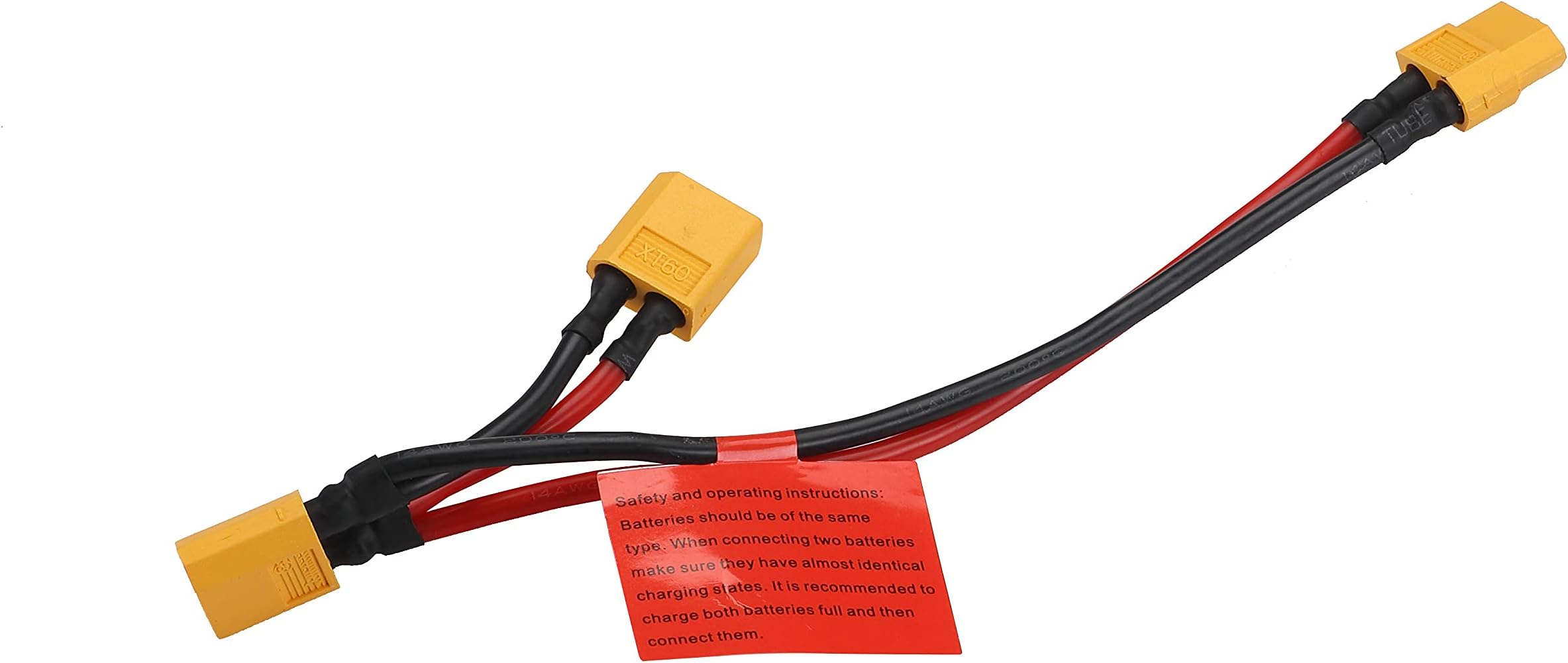 ND Tackle Y-adapter for batteries with XT-60 connector plug | Bait Boat 2 and others | Two female to male adapter