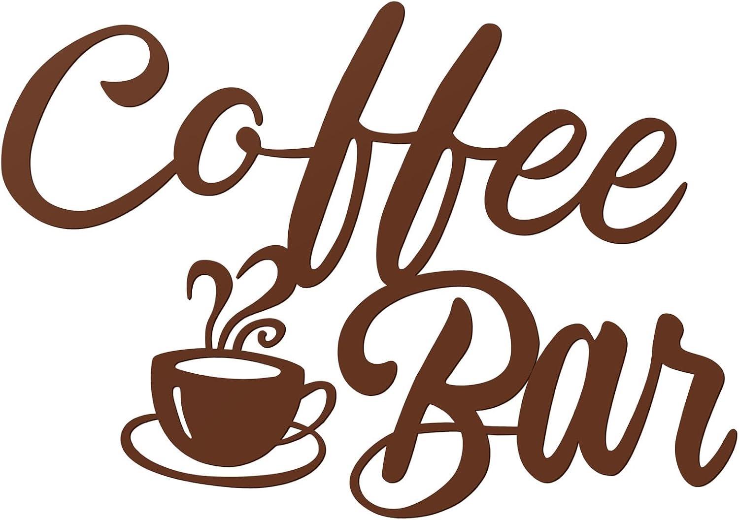Shimeyao Coffee Bar Sign Metal Wall Decor, Brown Wall Art Coffee Bar