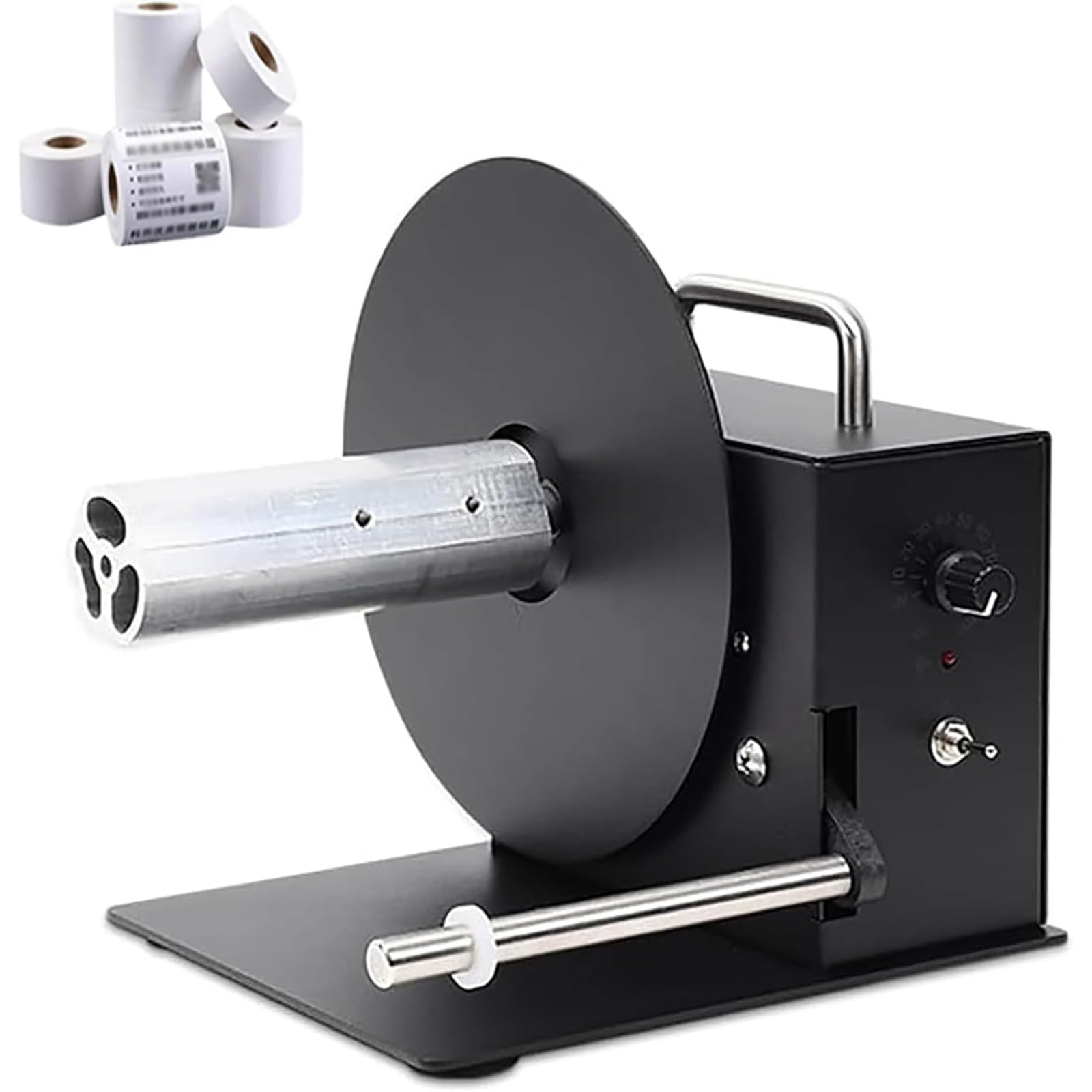2-drożny nawijacz etykiet rolkowych, automatyczny nawijak etykiet z funkcją automatycznej synchronizacji, prędkość przewijania 20 cm, średnica przewijania 17,8 cm i szerokość przewijania 10 cm, do