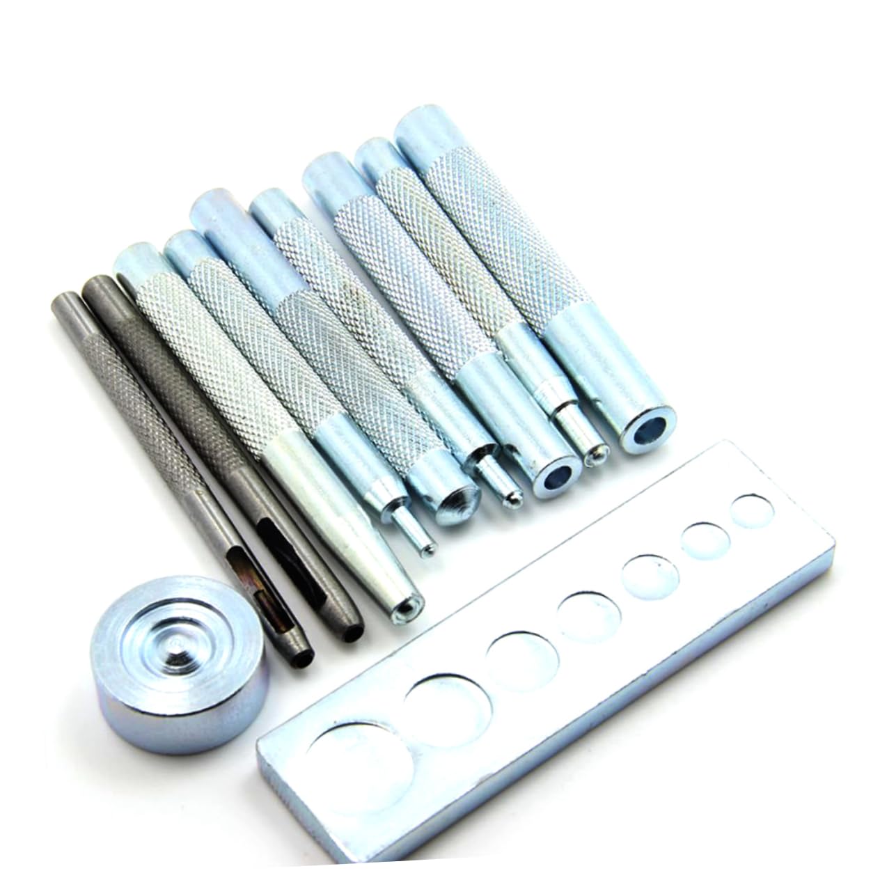 Kit de Troquelado a Presión 11 Piezas para Remache y Botón