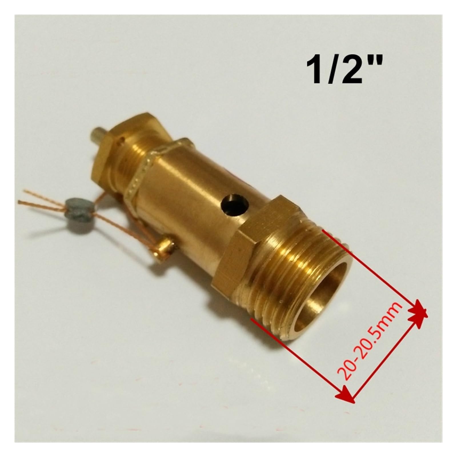 Valvola di sicurezza con filettatura maschio DN8 DN15 Valvola di rilascio di sicurezza con anello di trazione for caldaia a macchina a vite for compressore d'aria (Size : 3/8" 1.0MPA)