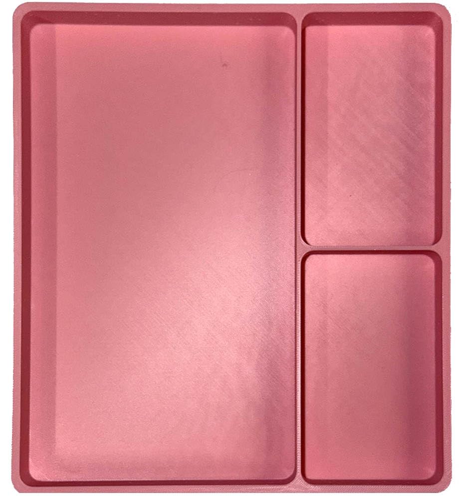 3 Section Parts Tray for LEGO Building and Model Making (Extra Large Pink)