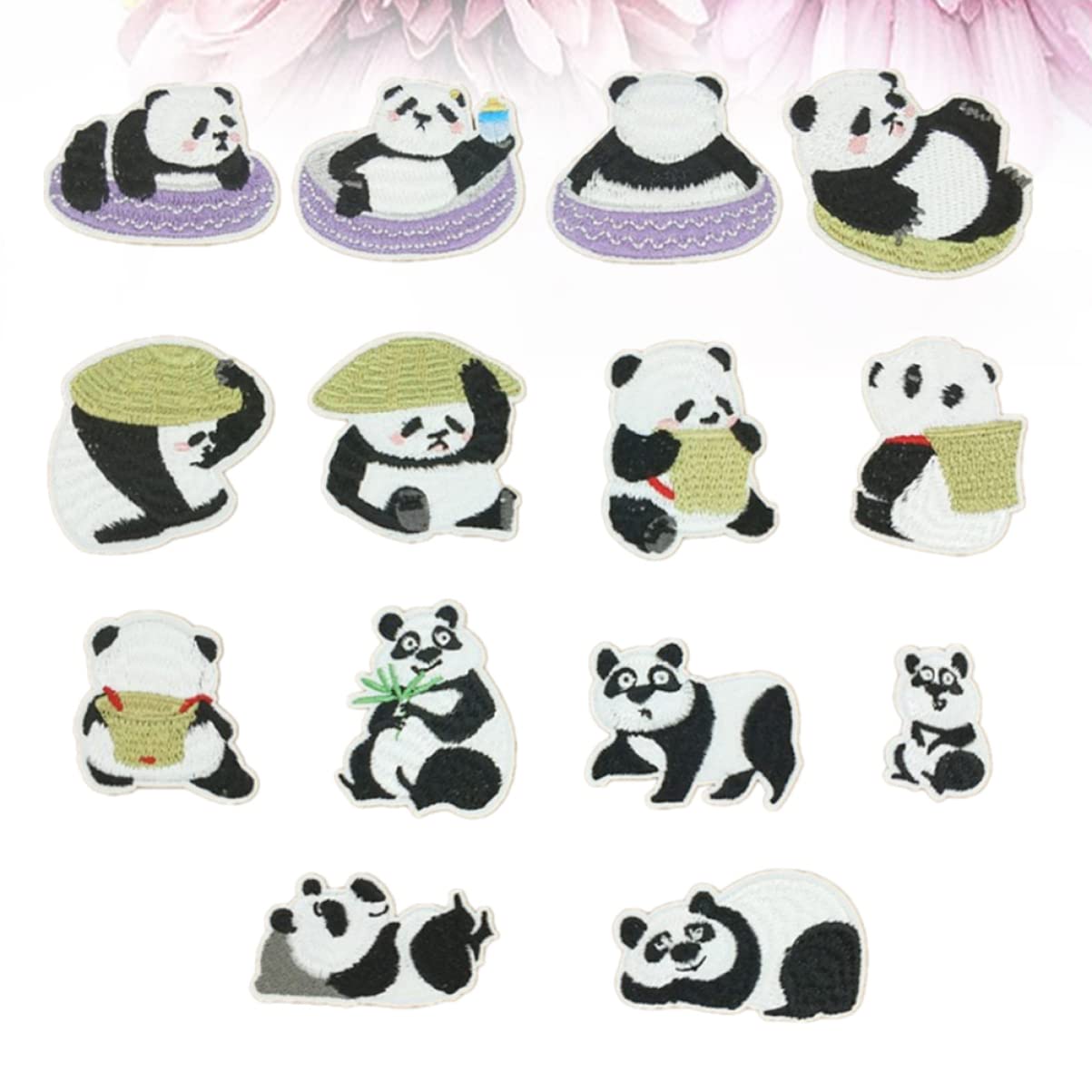 ARTIBETTER 3 Sätze Panda Patches Set Cartoon Panda Applikationen Zum Aufbügeln Und Aufnähen Für Kleidung Taschen Jeans Und Kunstprojekte Bunte Stickers Für Diy Dekoration 14 Stücke * 3