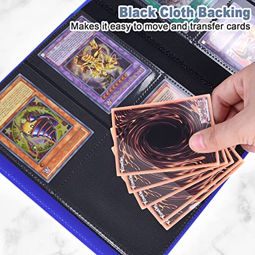 1Pc 4-Pocket Card Binder With Sleeves, Blue Trading Card Holder, Fits 160 Cards, Side Loading Pocket Baseball Card Binder, Card Collector Album Folder For Tcg, Trading Cards, Sports Cards #TOP4