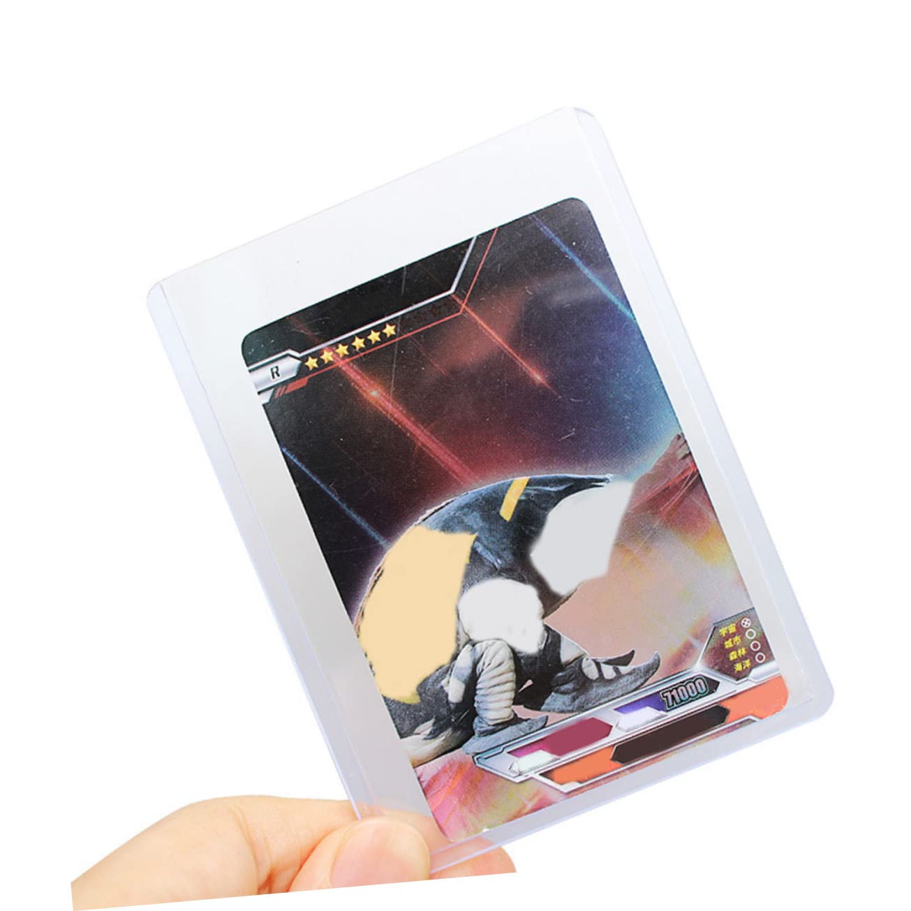 Yardwe 100stücke Pack Transparente Kartenhüllen Schutzhüllen für Sammelkarten Spielkarten aus Pvc Material Kratzfest und Wiederverwendbar