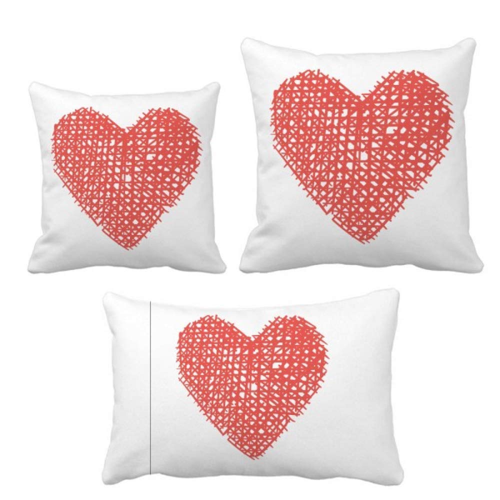 Housse de coussin cœur graffiti rose pour la Saint-Valentin