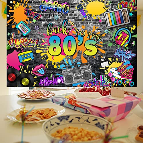 Fondo fotográfico colorido graffiti 10x7ft retro miniatura 2
