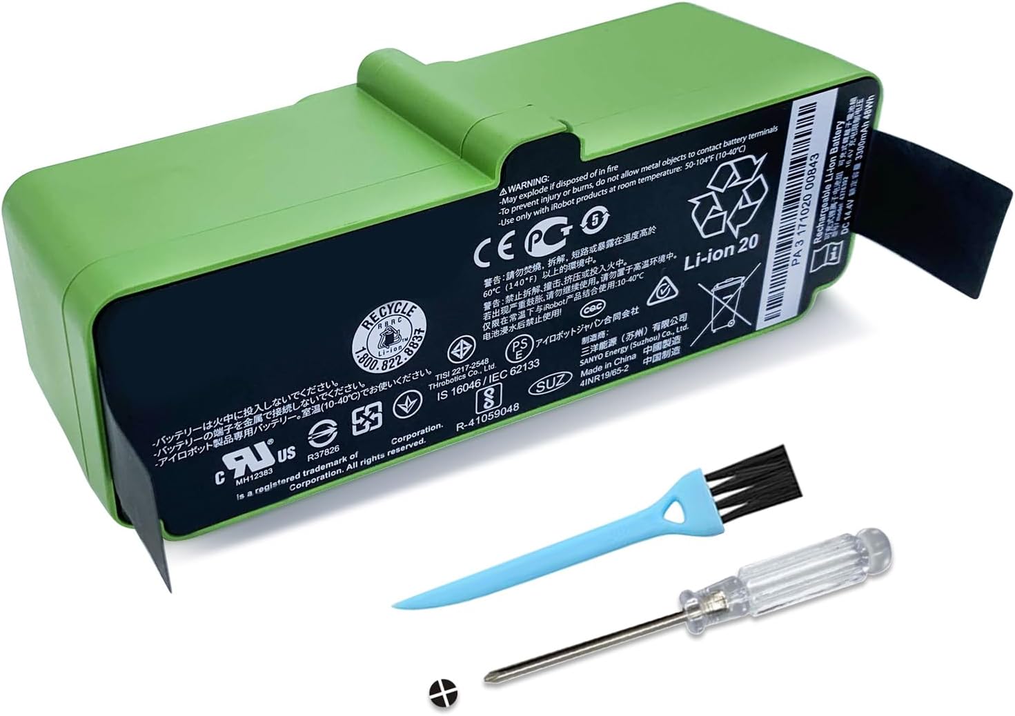 3300mAh 4376392 1800LI Battery for iRobot Roomba 500 600 700 800 900 R3 Pet Series Compatible with Roomba 970 965 960 895 890 877 860 850 805 780 770 760 695 690 680 677 675 670 665 640 615 14.4V 48Wh