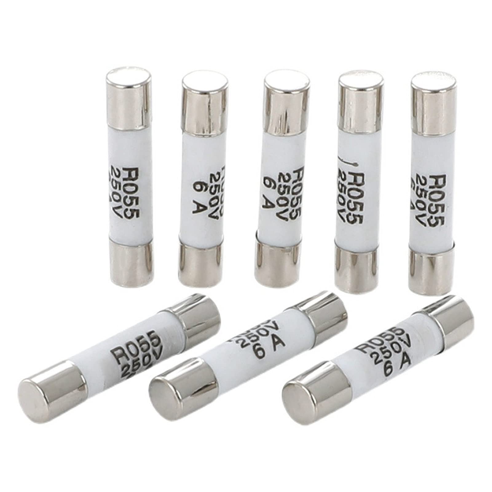 Bezpiecznik 10 sztuk/partia 5 x 20 mm 6 x 30 mm szybkie wydmuchiwanie rurek bezpieczników 250V 0,10,2 0,3 0,5 1 2 3 4 5 6 8 10 15 20 25 30 A bezpiecznik ceramiczny (5x20 5 A)
