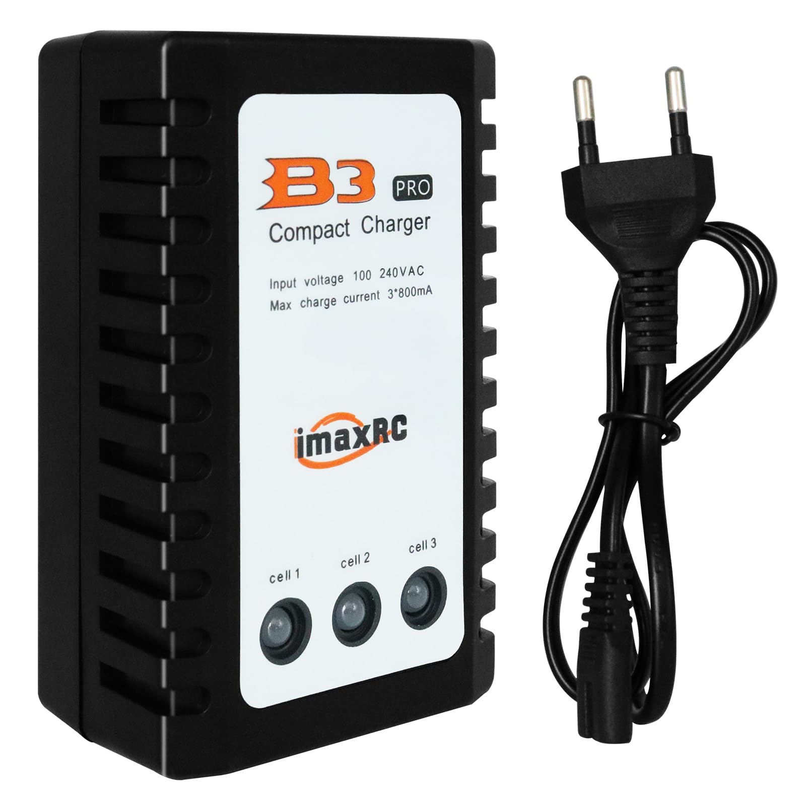 Caricatore Lipo B3, 10 W, per batterie 2S 3S (7,4 V, 11,1 Volt) RC Car Balancer Caricatore con spina XH3P e XH4P per RC Auto Drone Boat Airplane Monstertruck Quadcopter Airsoft