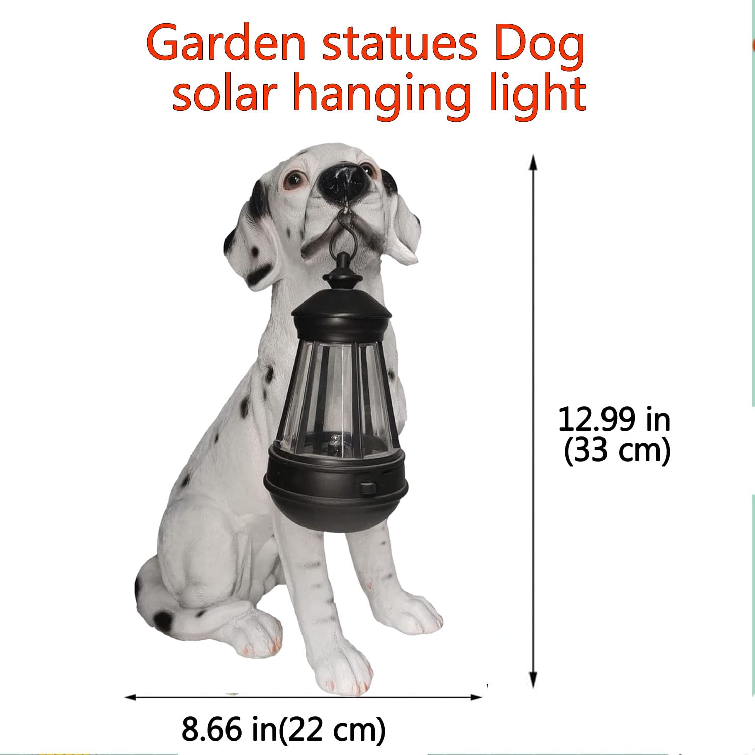 R-LOMU Garden Statues Dog Solar Hanging Light, Courtyard Resin Simulated Handicraft Dog Statue Ornament, Garden Yard Entrance Decoration.