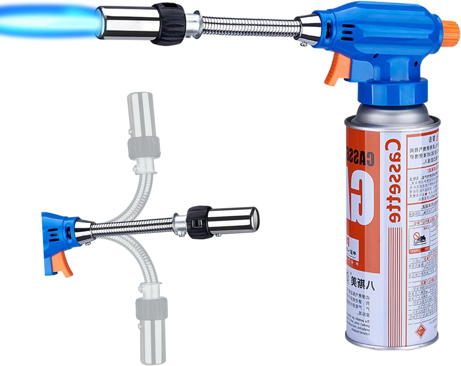 Butane Torch Kitchen Blow Lighter 360° flexible neck