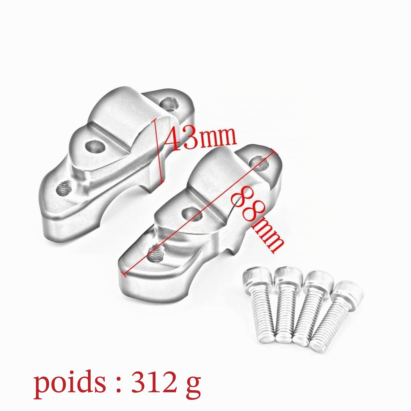 Rehausse Guidon Moto pour Suzuki pour GSX S pour GSX-S 1000 S1000 F pour GSXS1000GT S1000GT 2015-2024 Support Guidon rehausseur jusqu'à 30mm Kit d'augmentation Plus élevé Montante Guidon Moto