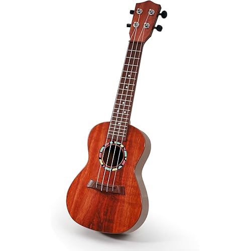 Raimy Kids Guitar Ukulele - 21in Ukulele Guitar Toys for Kids Ages 3 4 5 6 7+ Year Old Boys Girls Simulated Sound Quality Music Instruments Learning Education (Brown)