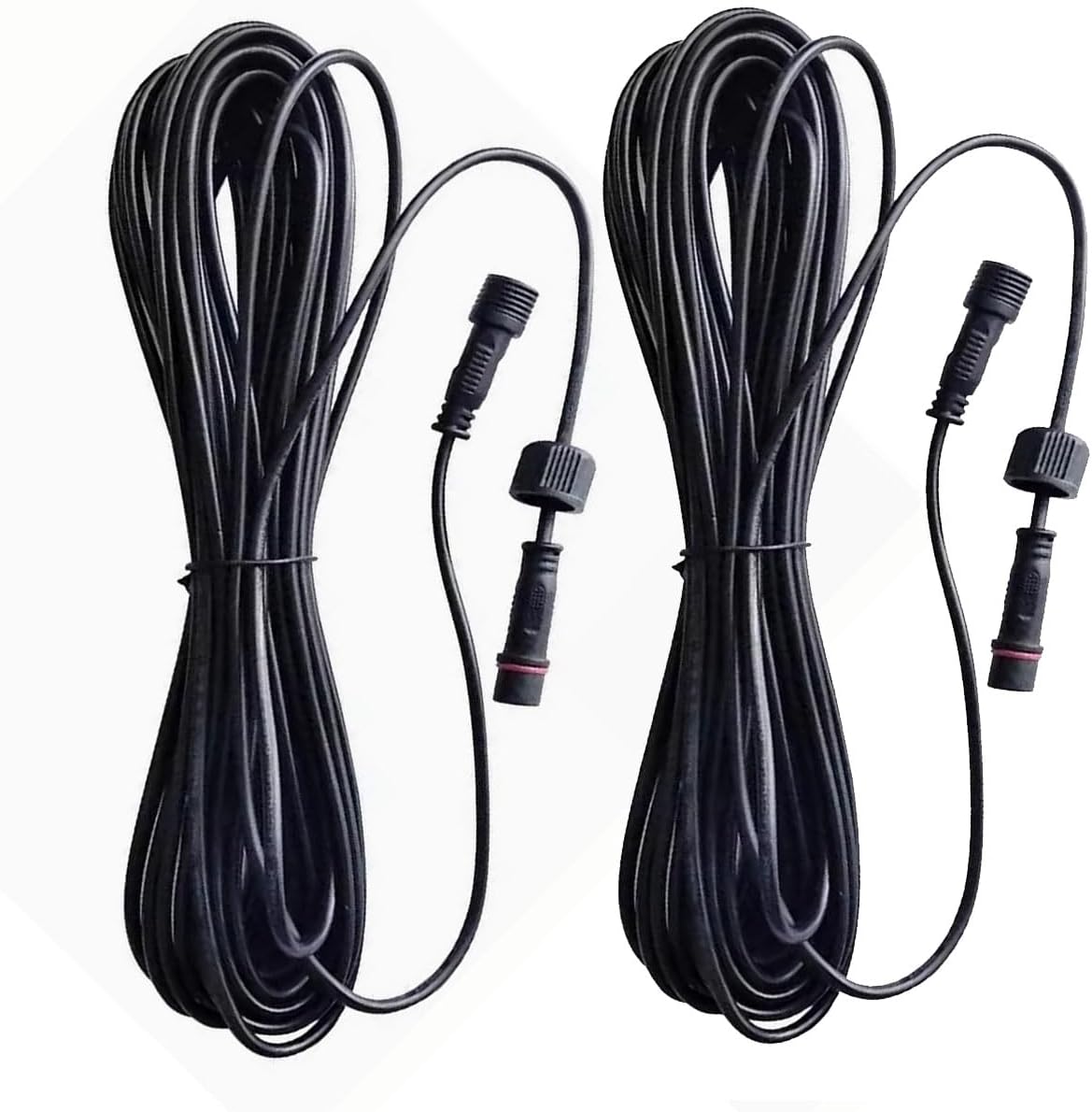 2 Pin Extension Cable for Solar Outdoor String Lights, 16 Ft Solar Strip Lights Waterproof Extension Cord (16FT)