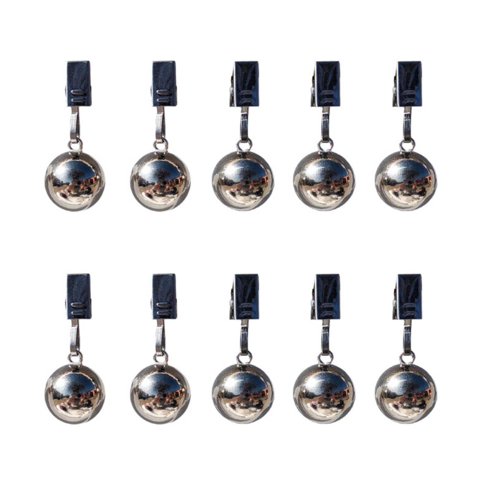 Tsophreniq A Duty Tablecloth Weights, Metal Ball With Tablecloth Clips For Outdoor Tables Christmas Flag Shower Curtains Curtain Weight
