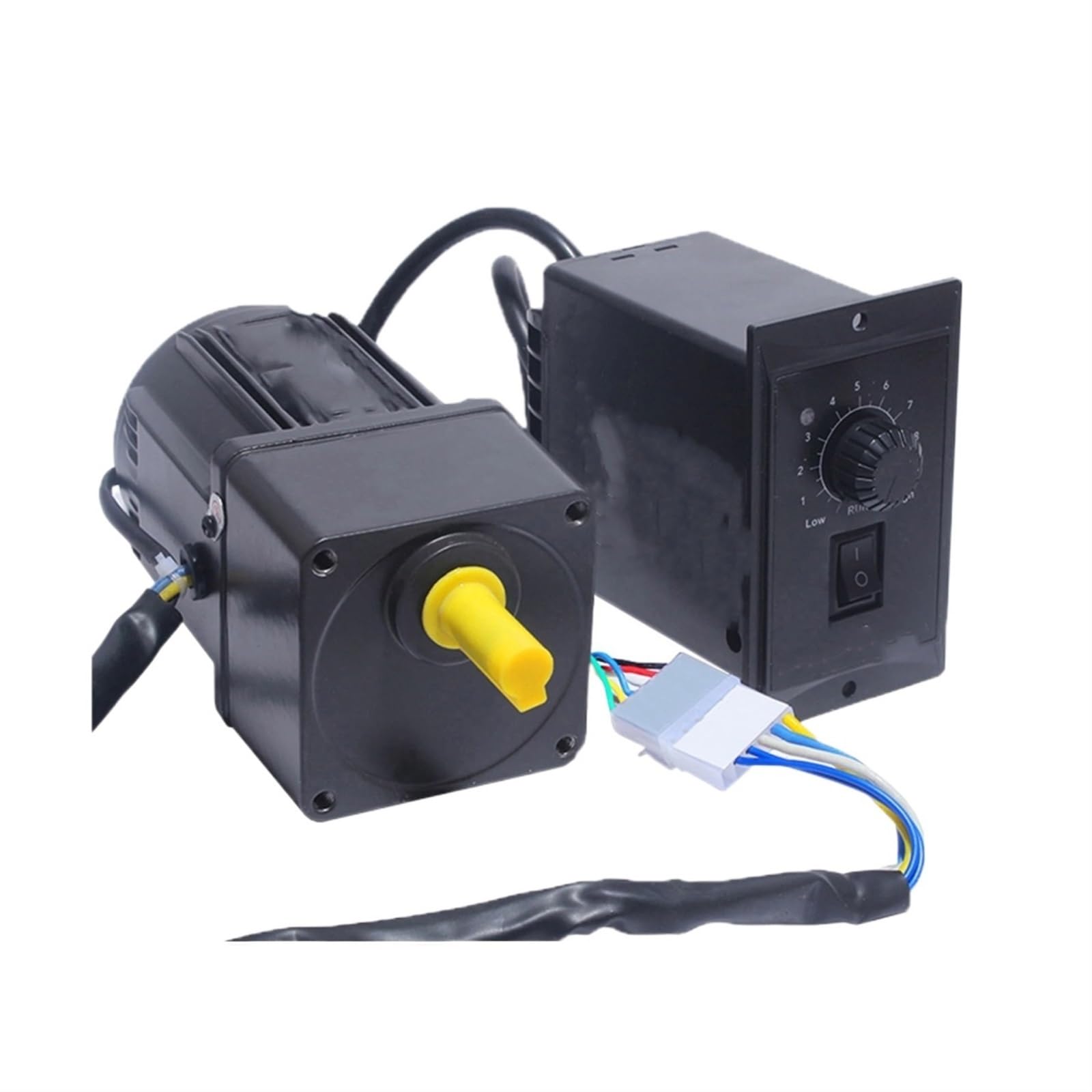 Motorreductor de velocidad variable de 220 V CA, 15 W, 70 x 70 mm, relación de 3:1 a 300:1 Reducción de par(12.5rpm)