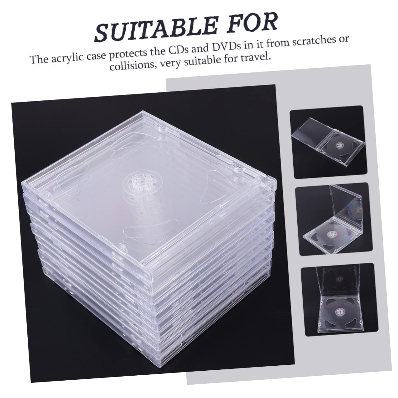 Gatuida 36stücke Transparente Cd-Jewel Cases Doppelte Aufbewahrung Für Und DVDs Für Sicheren Transport Und Platzsparende Organisation