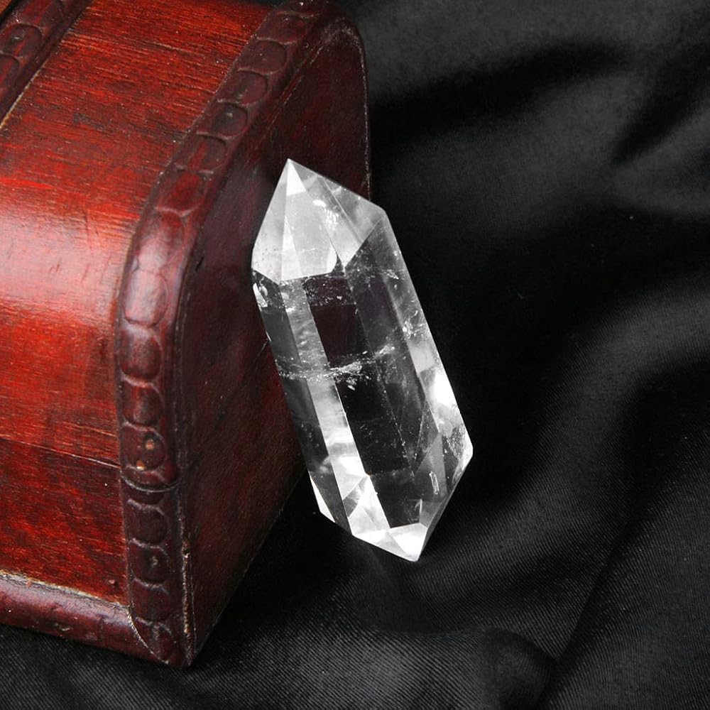 【水晶　ロック クリスタル】　バーコード入り　ビッグポイント　⑤ Amazon.co.jp: 人工水晶 ダブルポイント ハンドポリッシュ