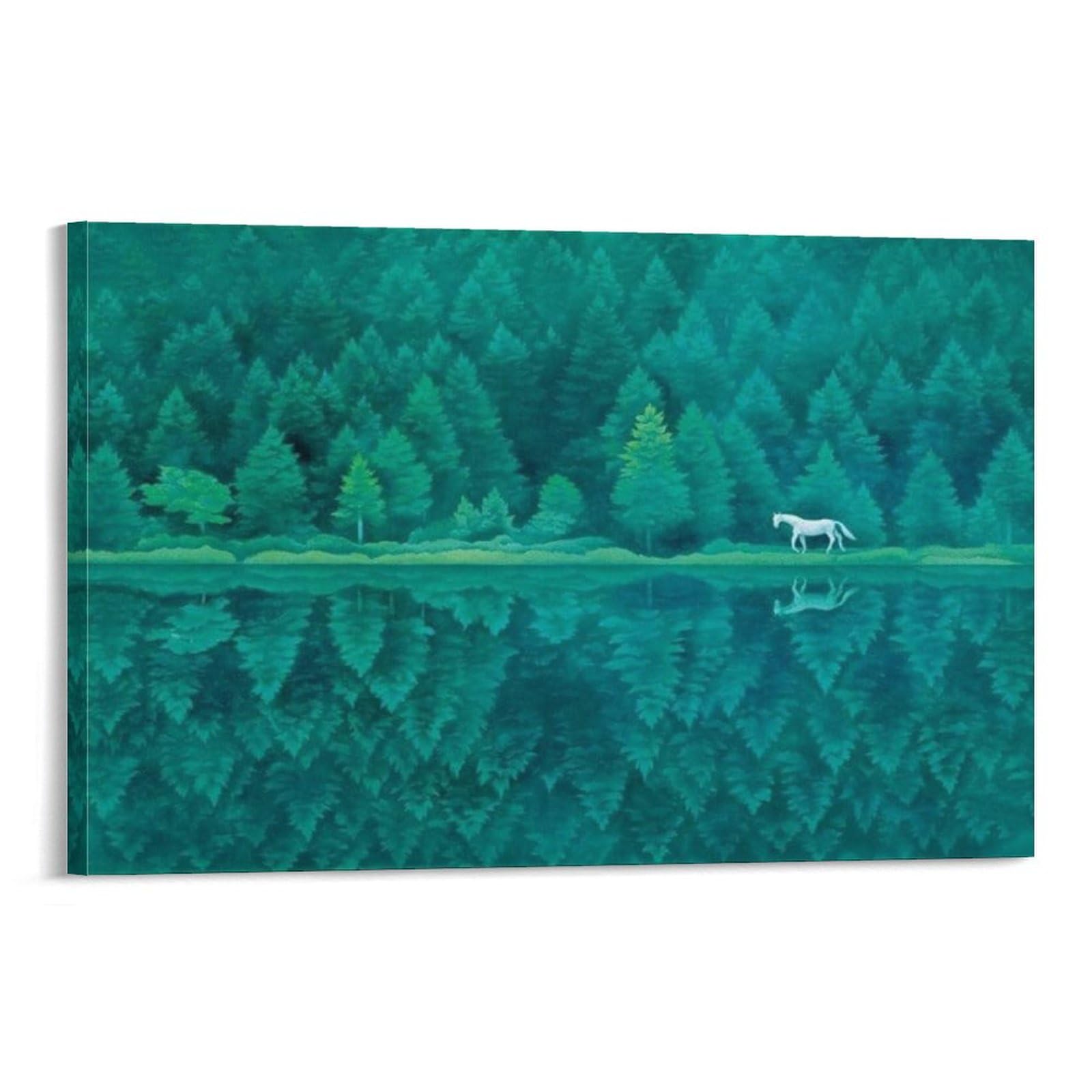 Amazon.co.jp: 東山魁夷緑響 風景画 浮世絵 偉大な画家名作の印刷 複製