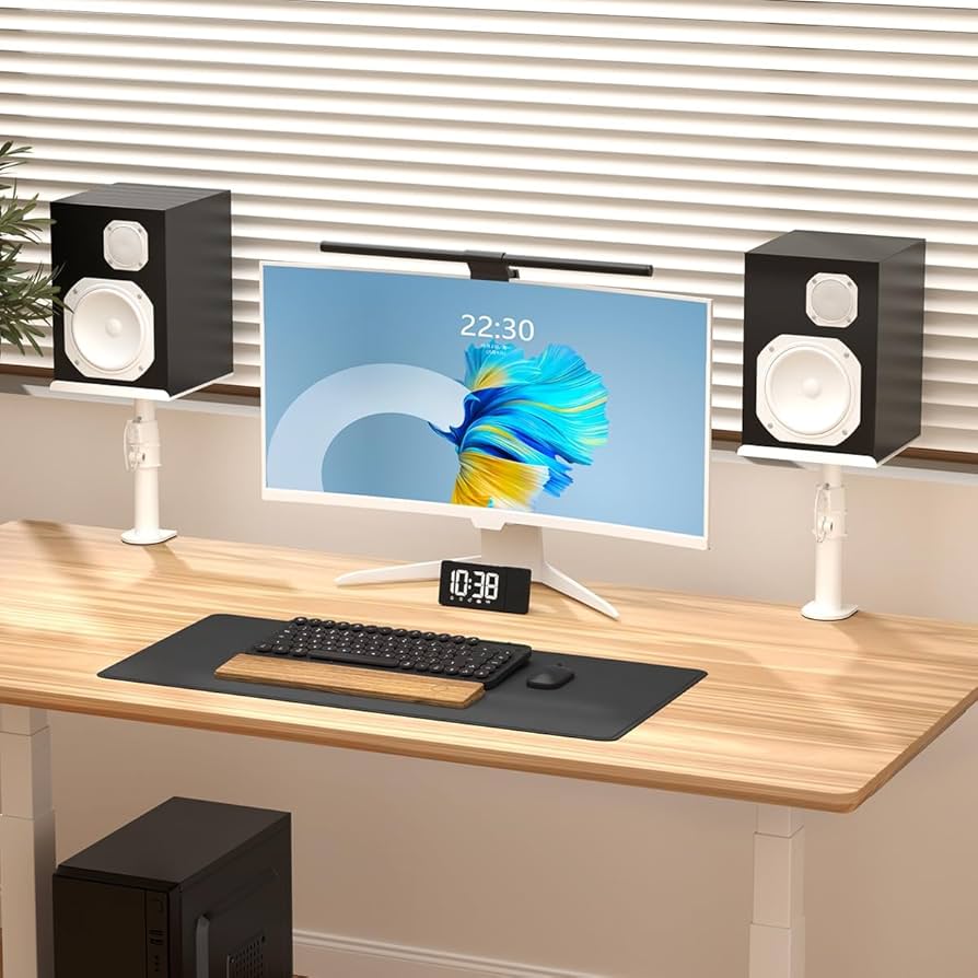 suptek ホワイト スピーカースタンド 高さ調整可能 デスクトップ Amazon | suptek スピーカースタンド スピーカー台 スピーカーマウント