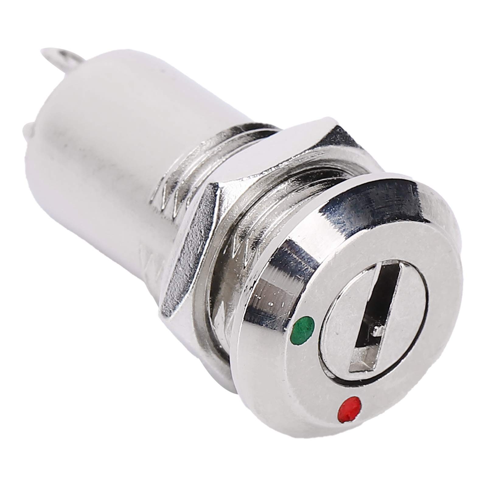 10 Interruttori A Chiave 12mm - ON-OFF, 220VAC/DC 3A, Con 20 Chiavi E Dadi