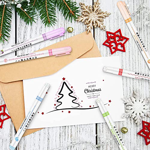 Image of RECLUSE 6 Pcs Curve Highlighter Pen Set, Dual Tips Marker Pen, Chisel and Fine Tips, Water Based, Line Markers Colors for Adults & Kids Writing Drawing School Supplies