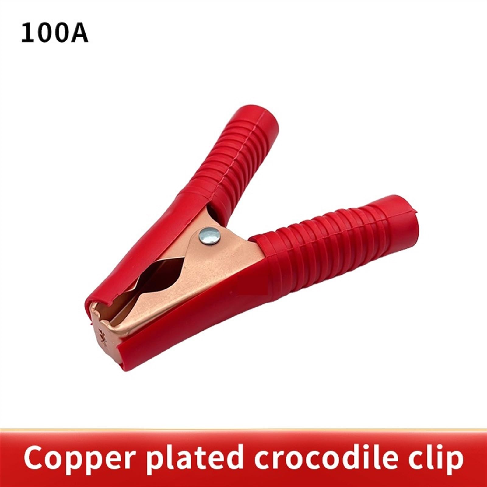1 szt. Klipsy krokodylkowe samochodowe zaciski baterii klips krokodyl 100 A czerwony + czarny