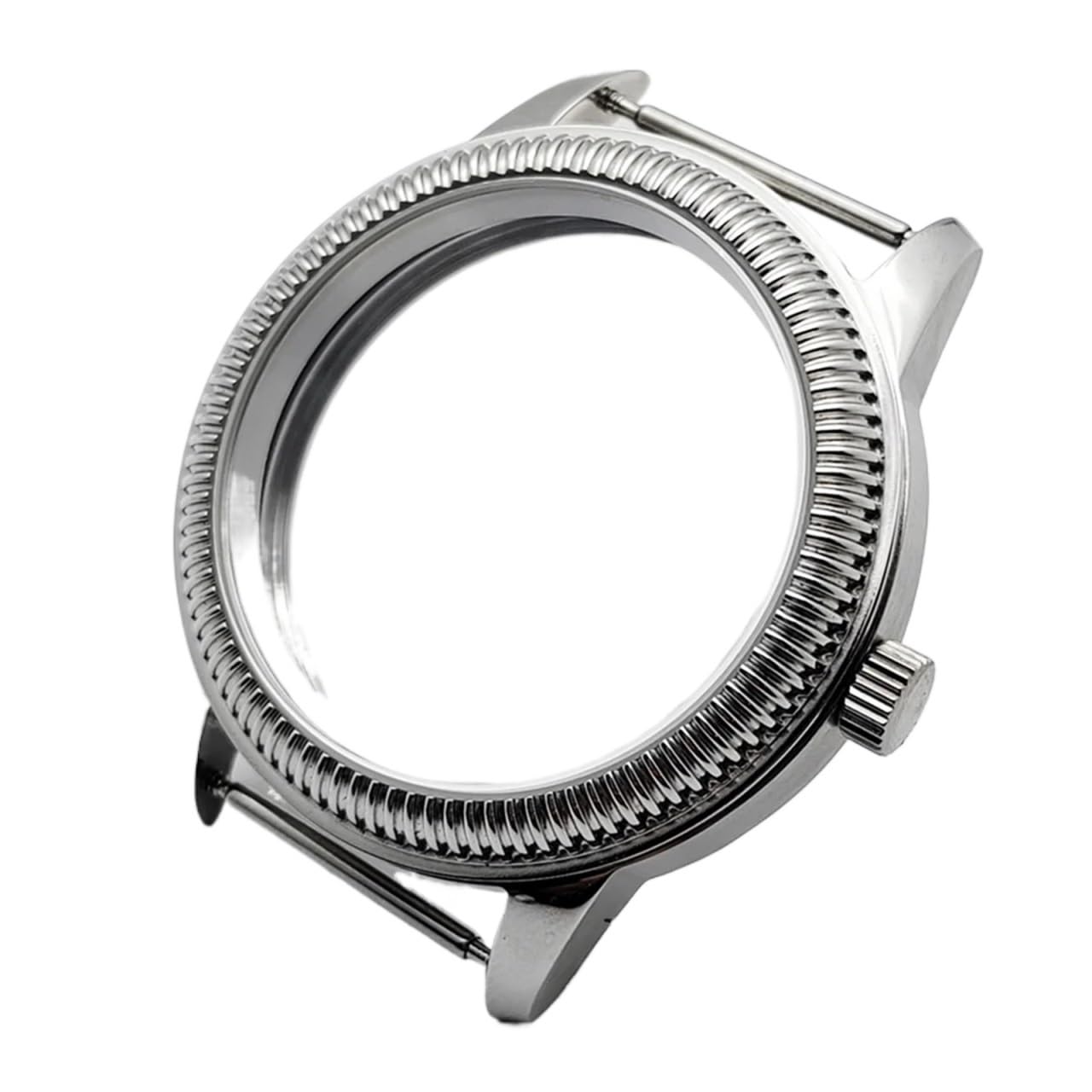 Boîtier de montre en argent 44mm acier inoxydable pour mouvement ETA 6497 6498