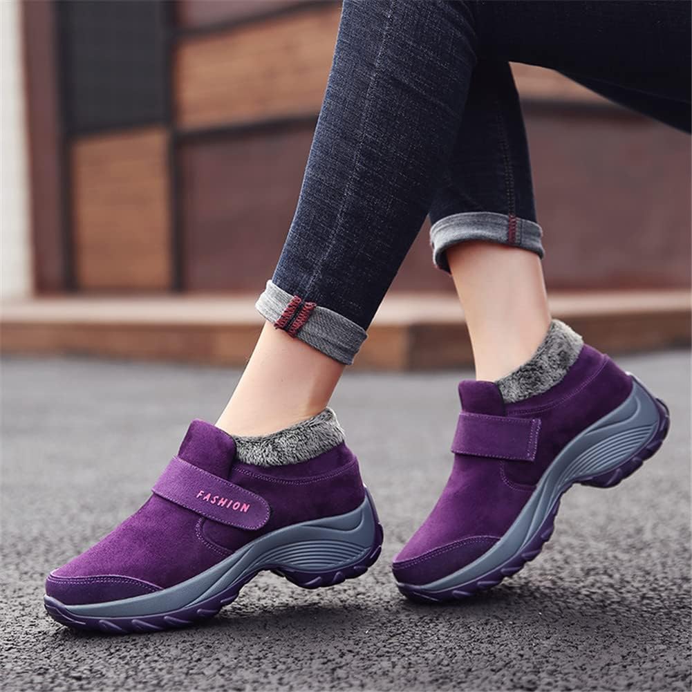 LEADER SHOW Women's Casual Comfort Walking Shoes Stylish Non-Slip Platform Work Sneakers