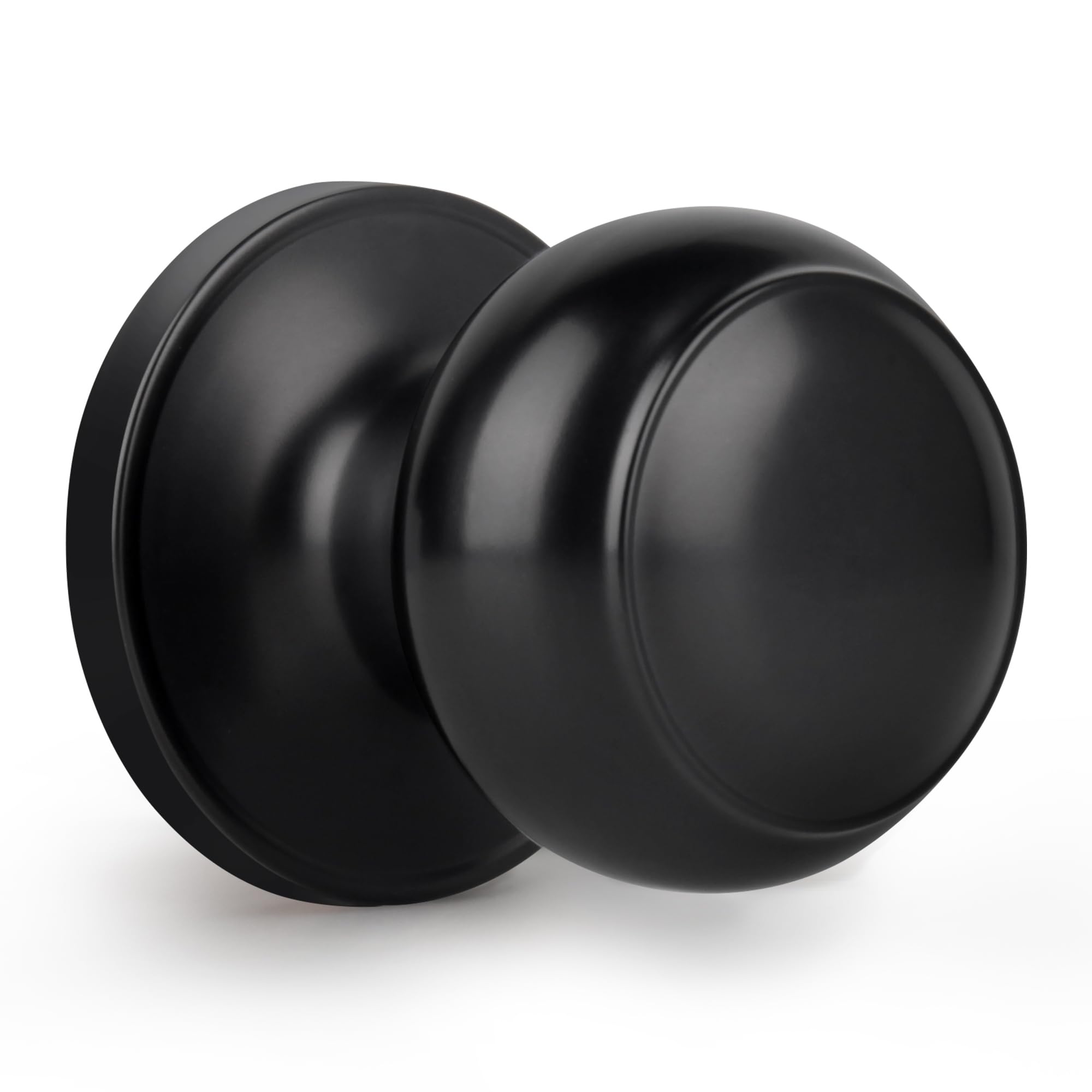 Matte Black Passage Door Knob - No Key Required -1