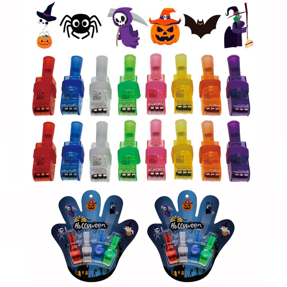 24PCS Halloween Finger Lights Kids, LED Finger Projector Party Bag Fillers