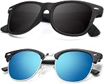 KALIYADI Lunettes de soleil pour Hommes Femmes Lunettes de Soleil polarisé avec UV Bloquer pour conduire la pêche