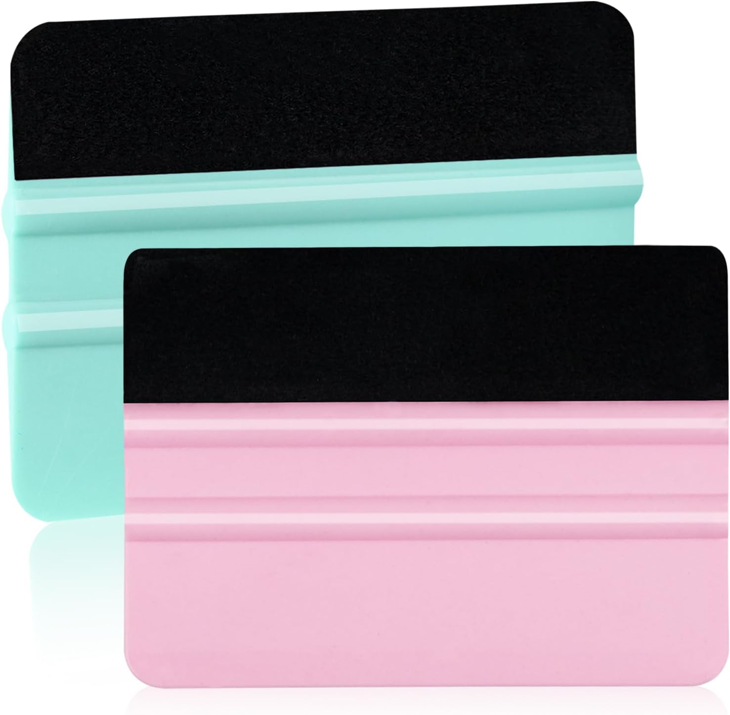 WRAPXPERT 2Pack Squeegee Tool, Pink and Teal Felt Squeegee for Vinyl Application