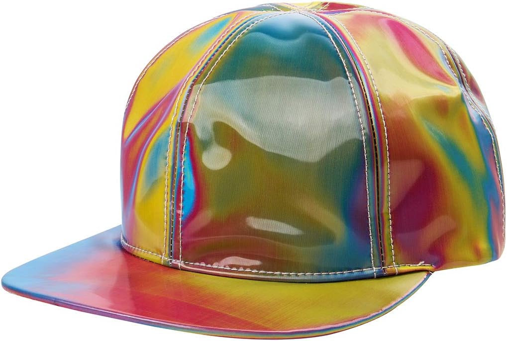 Replica Future Baseball Cap Rainbow Cosplay Hat Shining Adjustable Adult (Flat Brim Cap)