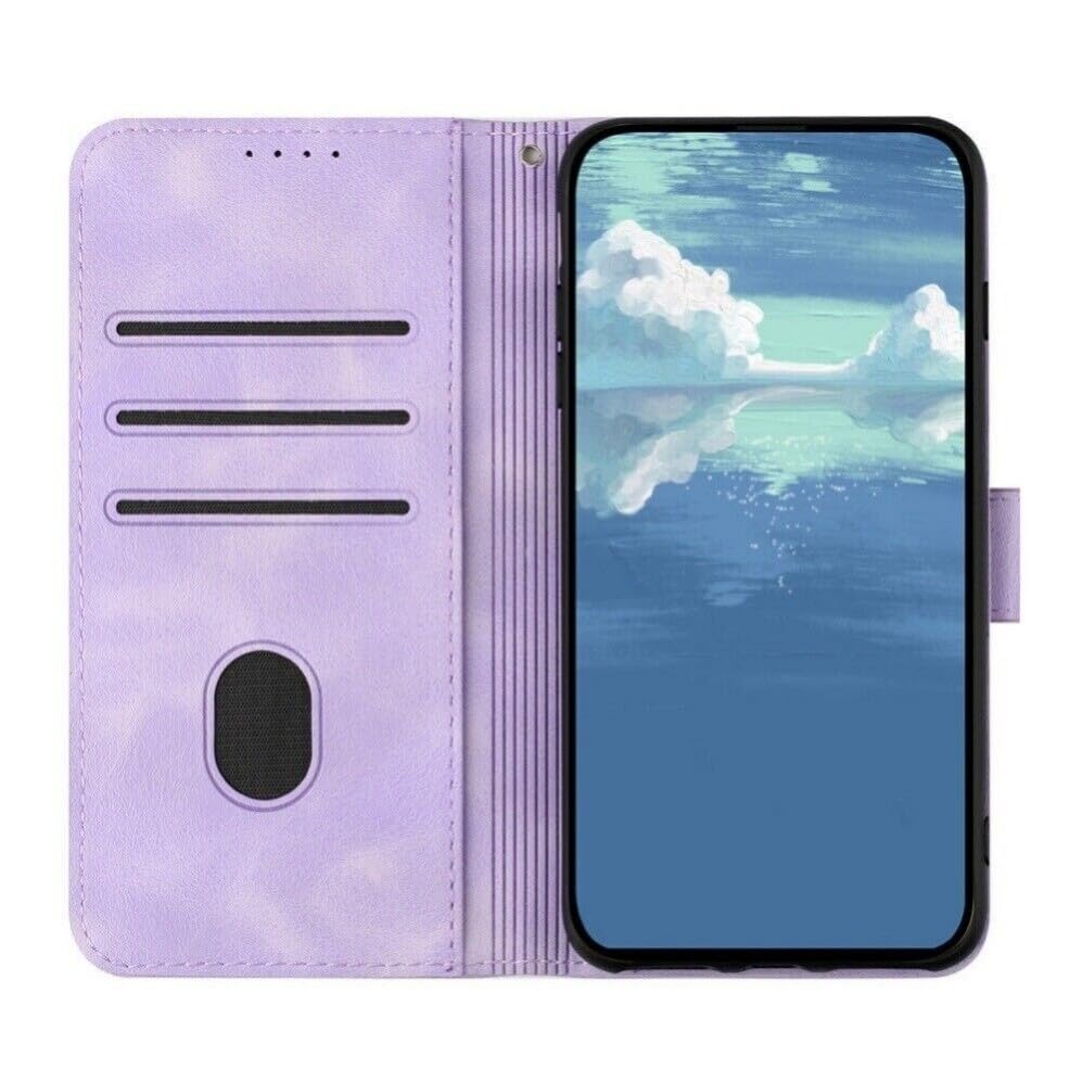 Generic Kompatybilne z Samsung Galaxy S25 Edge (kolor: czerwony) skórzany portfel etui na karty z klapką