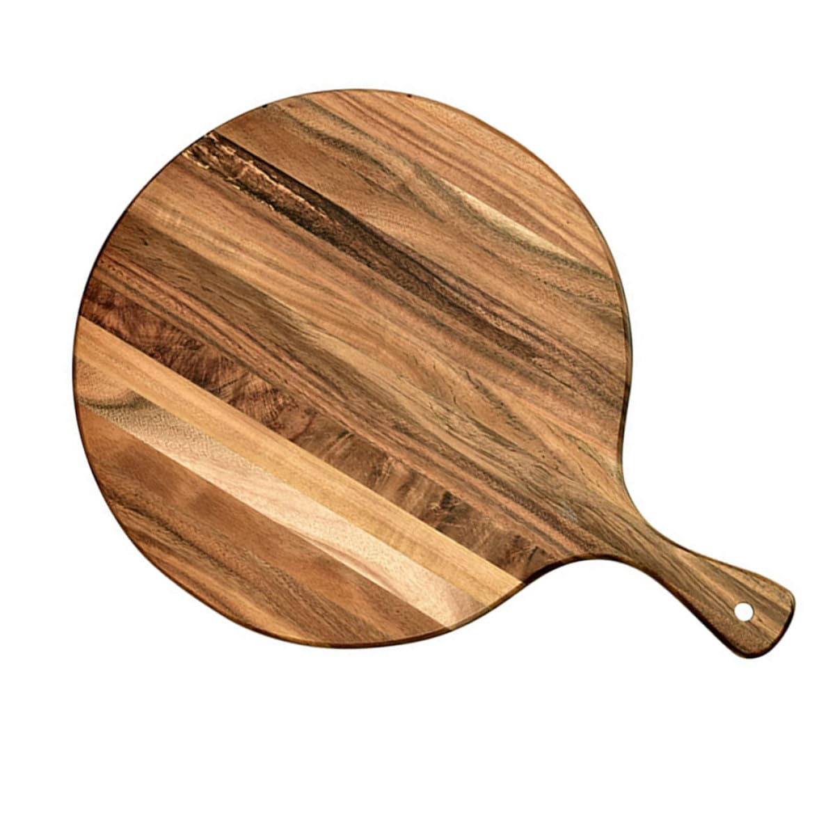 Tabla Redonda de Madera para Charcutería y Pizza, Bandeja Resistente Diseño Refinado Adecuado para Servir y Cortar en Cocina