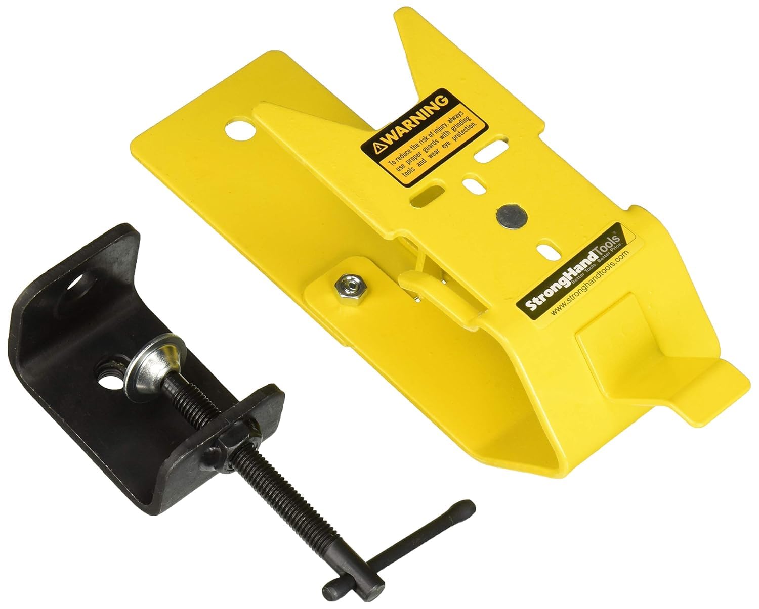 Strong Hand Tools Power Grinder Rest, Vertical Mounting Plate, Disk Holder, Holds Most 5" Grinders, C-Clamp Base, Table Edge Mount, Table Leg Mount, MGK53, Strong Hand Tools