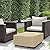 SunPatio Outdoor Ottoman Cover, Heavy Duty Waterproof Rectangular Coffee Table Cover, Patio Furniture Side Table Cover, All Weather Protection, 40" L x 30" W x 18" H, Beige