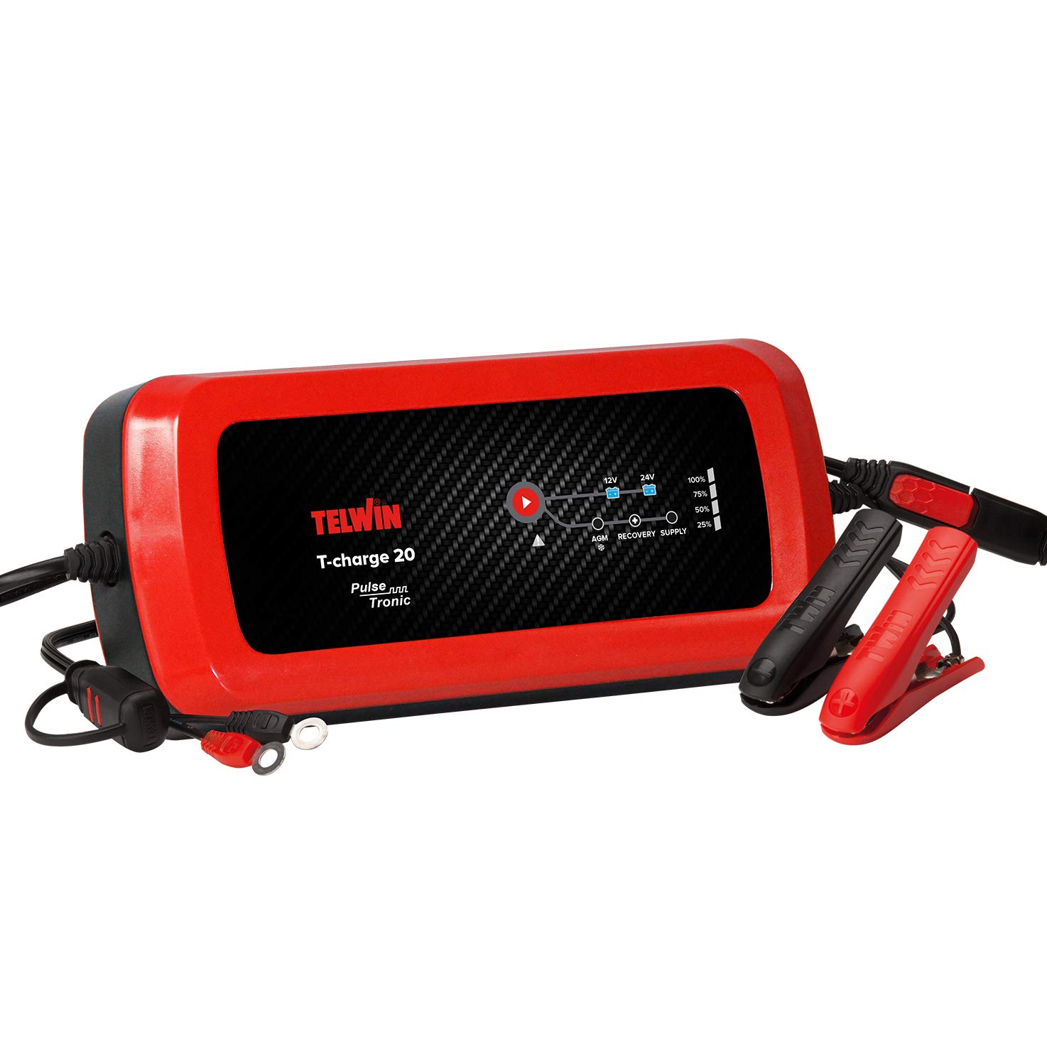 Telwin 807594 T-Charge 20 elektroniczna wielofunkcyjna ładowarka do akumulatorów