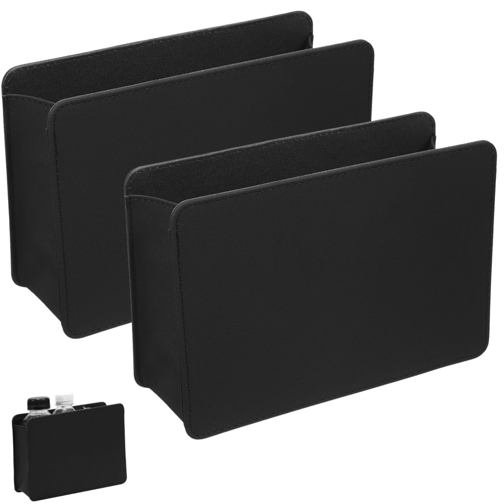 Poubelle pour voiture pliable de portière : bac de rangement compact suspendu x2