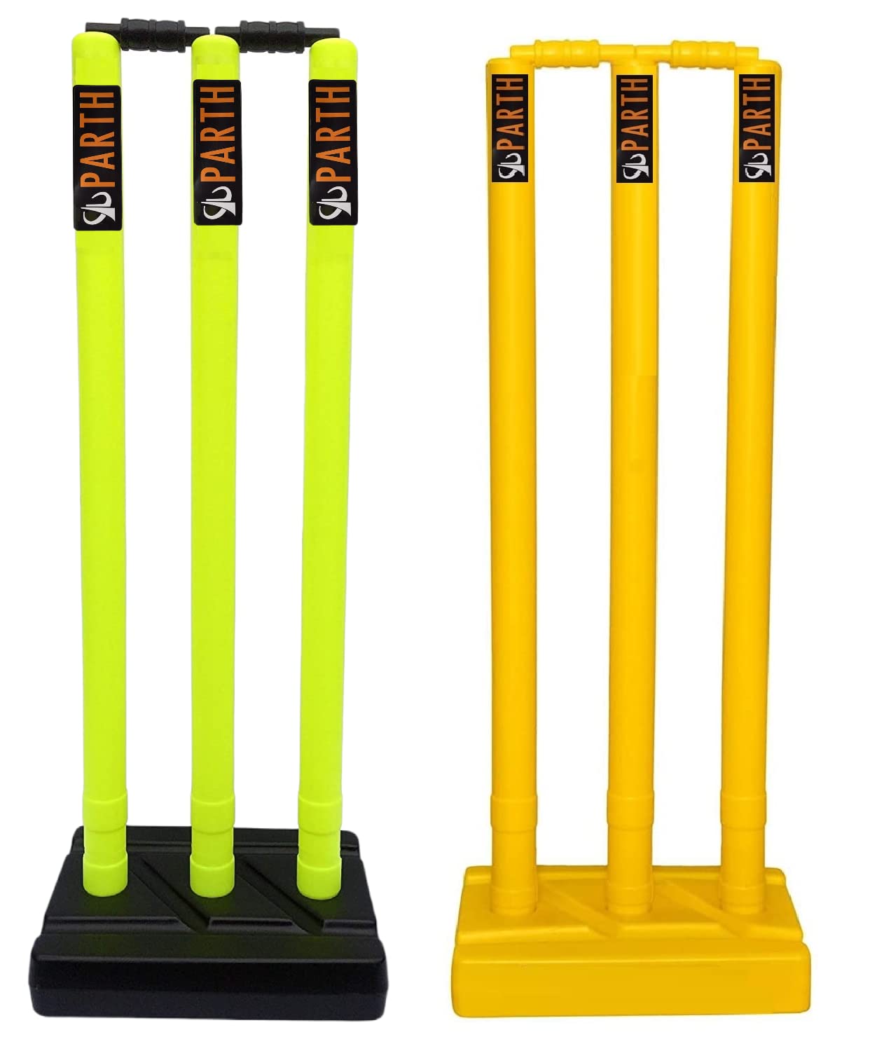 Parth Combo of 2 Full Size 32" Heavy Plastic Cricket Full Stump Set (Yellow Floro) (B09LHN8YQZ) Amazon Price History, Amazon Price Tracker
